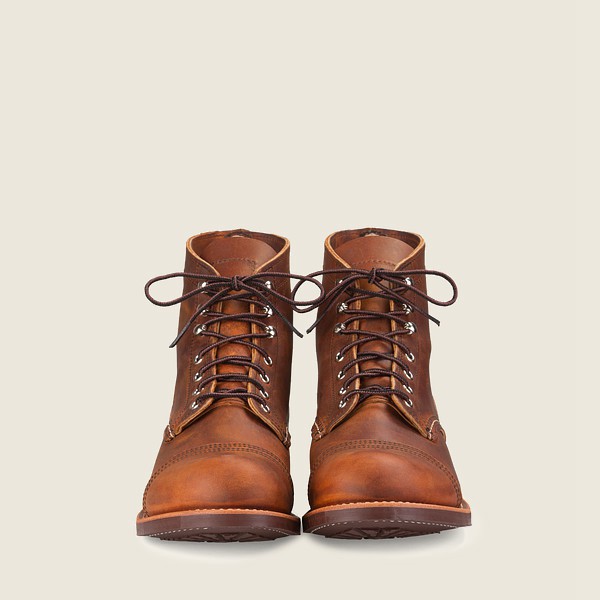 Red Wing Mens Iron Ranger - 6-inchr Rough & Tough Leather - Heritage Boots Brown - 4580YQORA